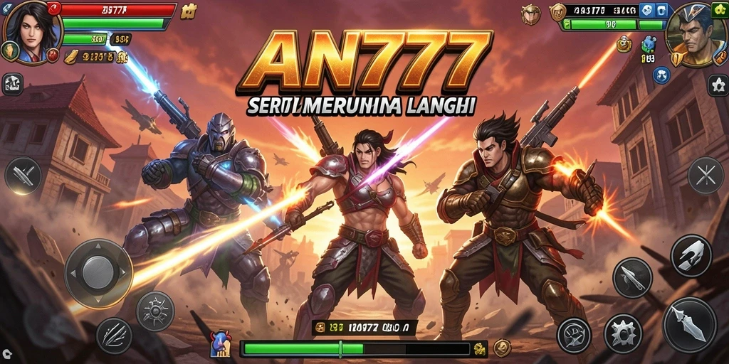 Gameplay seru AN777 dalam aksi Battle Royale.