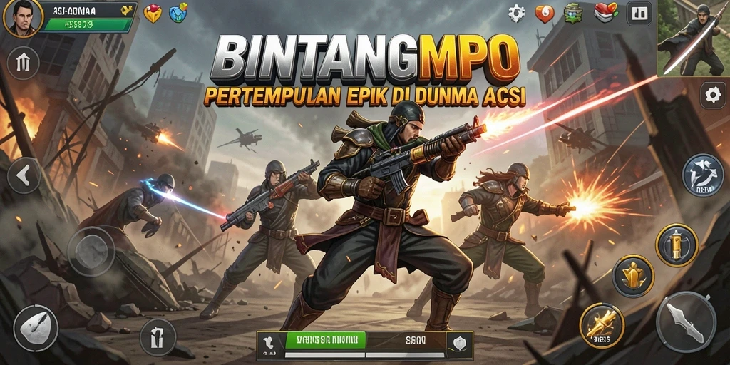 Tampilan gameplay seru BINTANGMPO dengan aksi pertarungan yang menegangkan.
