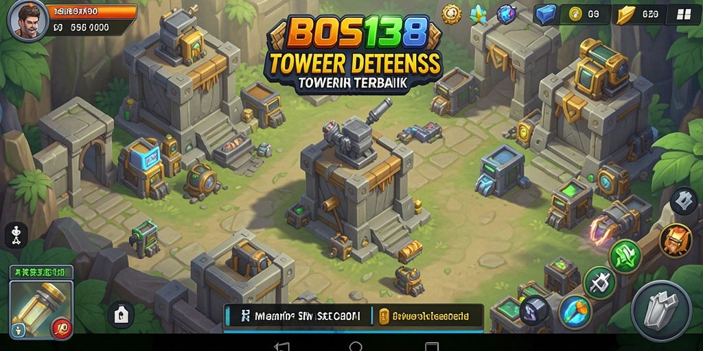 Tampilan gameplay menarik dari <strong>BOS138</strong> dalam mode Tower Defense.