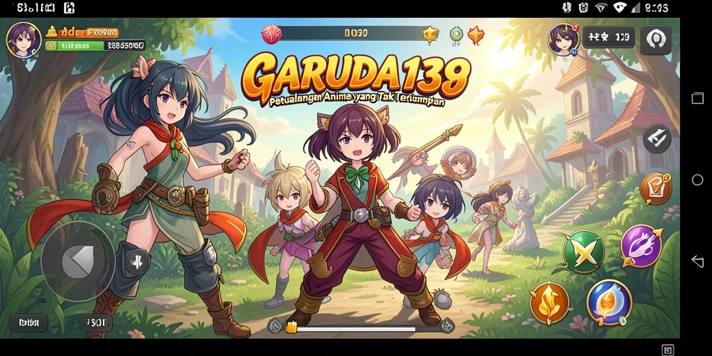 Tampilan gameplay menakjubkan dalam dunia anime yang penuh warna.