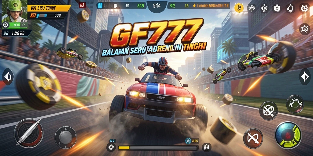 Tampilan gameplay memukau di GF777 dengan balapan yang seru.