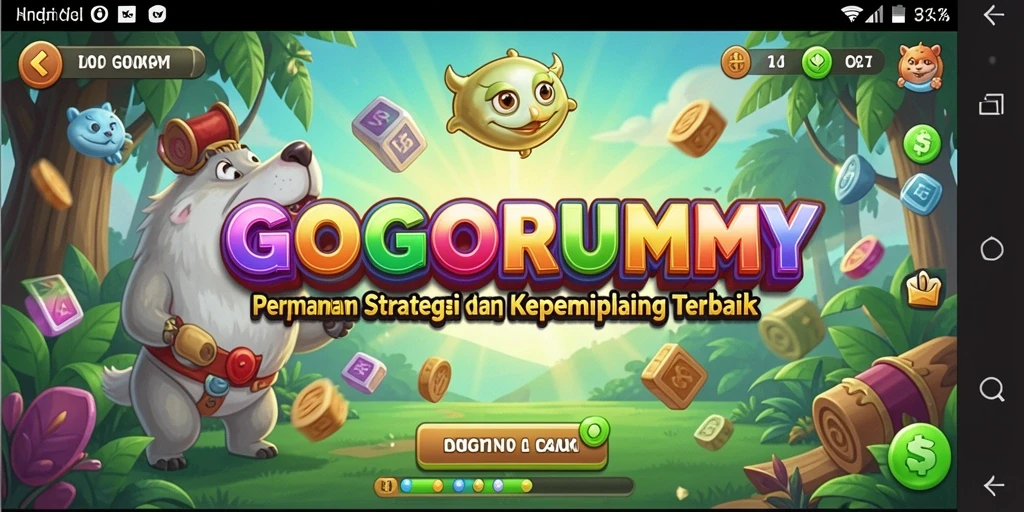 Tampilan gameplay GOGORUMMY dengan aksi strategi yang mendebarkan.