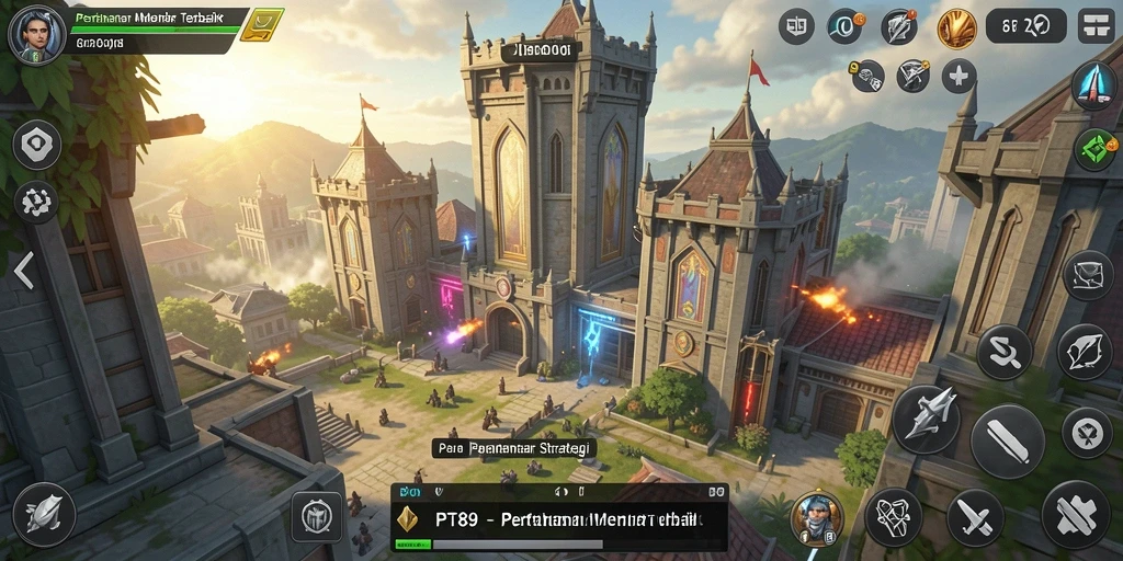 Screenshot menampilkan gameplay seru PT89 dalam Tower Defense.