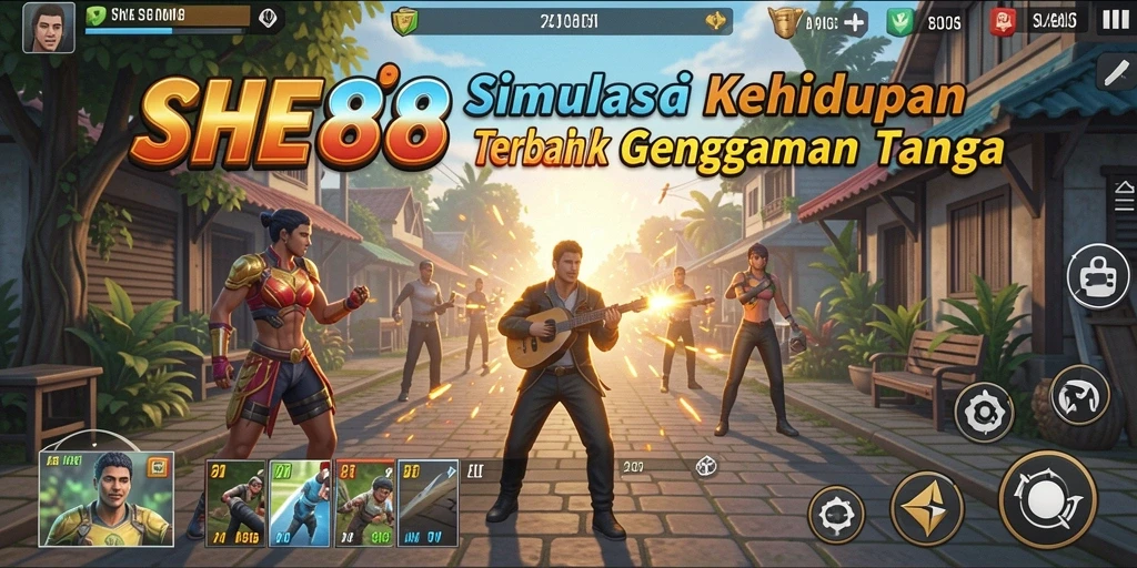 Tampilan gameplay SHE888 yang mengasyikkan dan menarik.