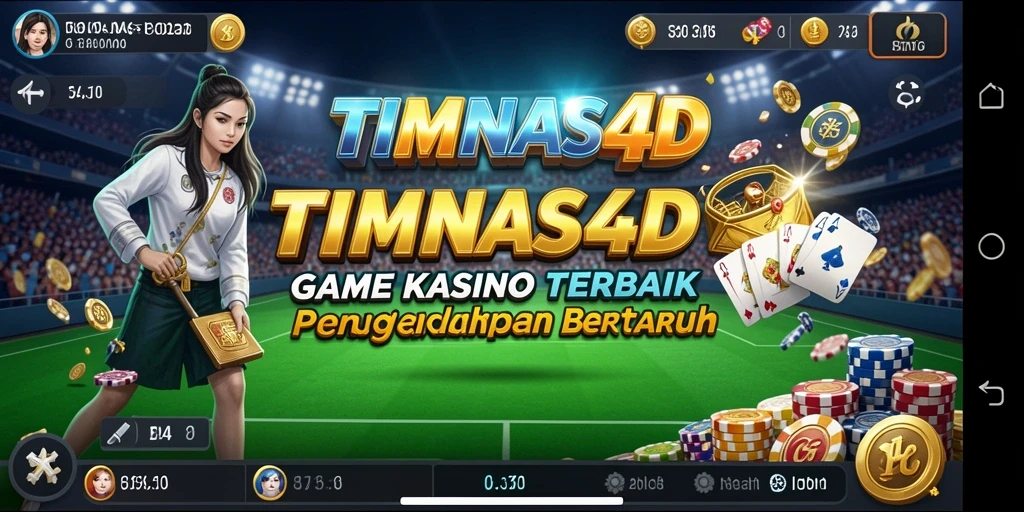 Gameplay Kasino yang mendebarkan di TIMNAS4D, dengan antarmuka menarik.