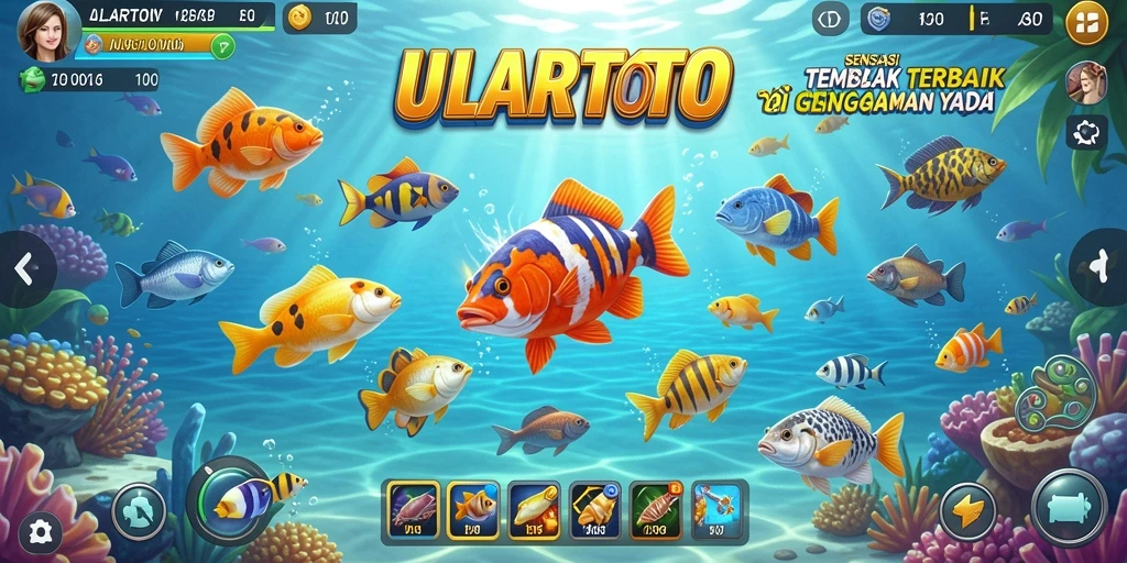 Tampilan menarik ULARTOTO dalam gameplay Tembak Ikan yang seru.