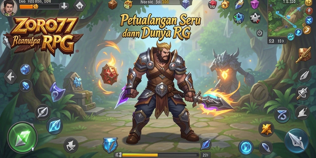 Tampilan gameplay seru dari ZORO77 di dunia RPG.